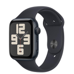 Apple Watch SE (GPS) - 2ª generazione - 44 mm - midnight aluminum - smartwatch con fascia sportiva - fluoroelastomero - midnight - dimensione della fascia: S/M - 32 GB - Wi-Fi, Bluetooth - 32.9 g
